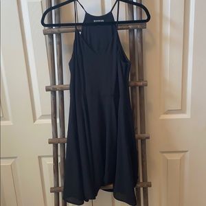 Black flowy short dress